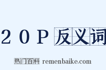 20P反义词是什么意思的图片